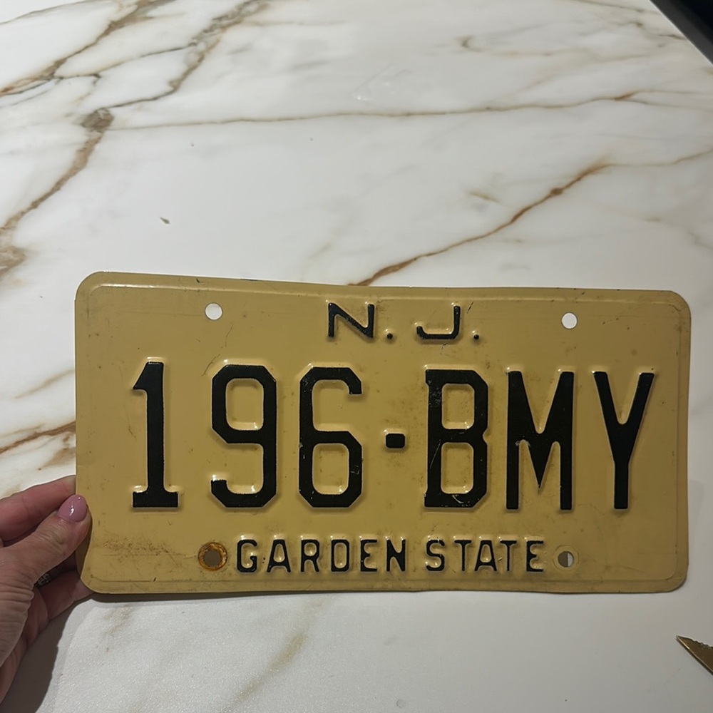 Vintage New Jersey License Plate